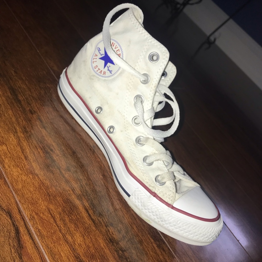 High Top Converse, White